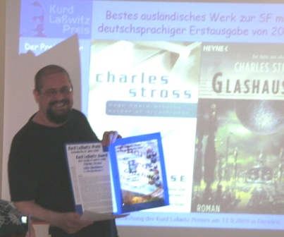 Charles Stross mit KLP 2009 auf dem Penta-Con 2009 in Dresden